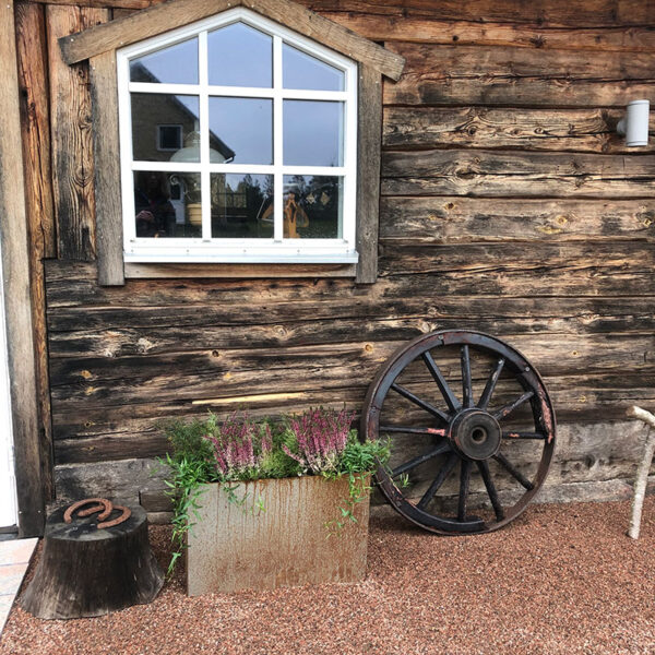 Kruka corten med botten 30x60x40 cm