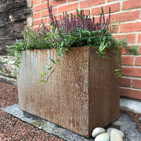 Kruka corten utan botten 45x75x55 cm