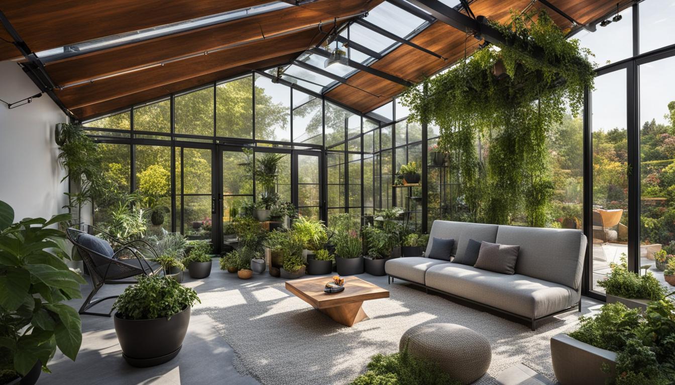 Litet växthus estetik och design
